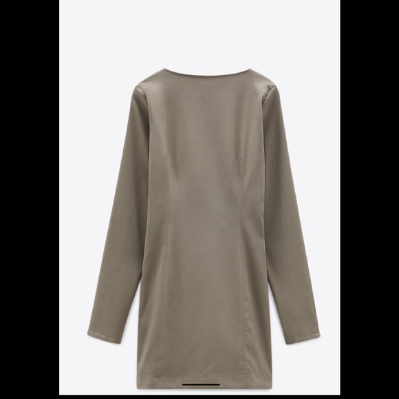 Zara Sweetheart Dress in Taupe/ Desert color - Picture 6 of 14